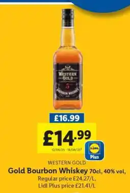 Lidl Western Gold Gold Bourbon Whiskey offer