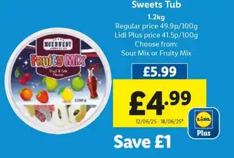 Lidl Sweets Tub offer