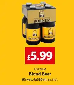Lidl BORNEM Blond Beer offer