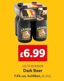 Lidl LEUTE BOKBIER Dark Beer offer