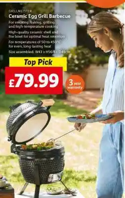 Lidl Ceramic Egg Grill Barbecue offer