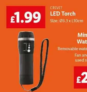 Lidl CRIVIT LED Torch offer