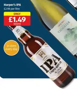 Aldi Harper’s IPA offer