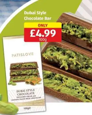 Aldi Dubai Style Chocolate Bar offer