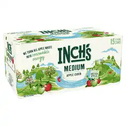 Tesco Inch's Medium Apple Cider Can 15x440ml offer