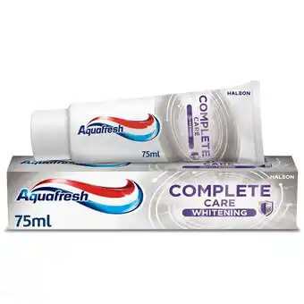 Tesco Aquafresh Complete Care Whitening Toothpaste 75ml offer