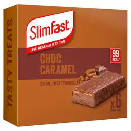 Tesco SlimFast Snack Bar - Chocolate Caramel 6 Bars 156g offer