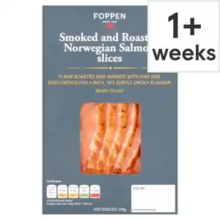 Tesco Foppen Smoked & Roasted Norwegian Salmon Slices 100g offer