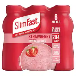 Tesco SlimFast Meal Replacement Shake - Strawberry Multipack 6 x 325ml offer
