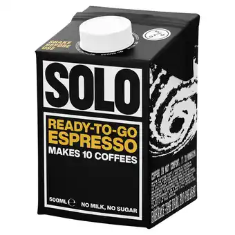Tesco Solo ready to go Espresso 500ml offer