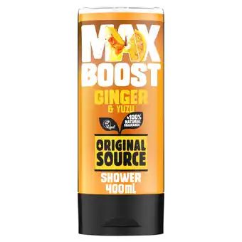 Tesco ORIGINAL SOURCE MAX BOOST GINGER & YUZU SHOWER GEL 400ML offer