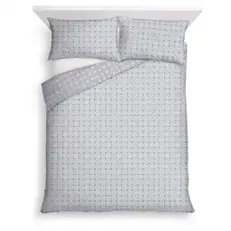 Tesco F&F Home Bedding Grey Geo Duvet Set Double offer