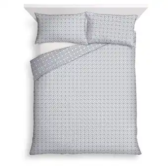 Tesco F&F Home Bedding Grey Geo Duvet Set Double offer