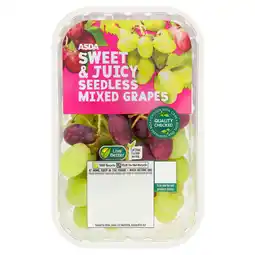 Asda ASDA Sweet & Juicy Seedless Mixed Grapes 500g offer