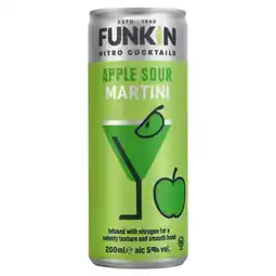 Asda Funkin Apple Sour Martini Nitro Cocktails 200ml offer