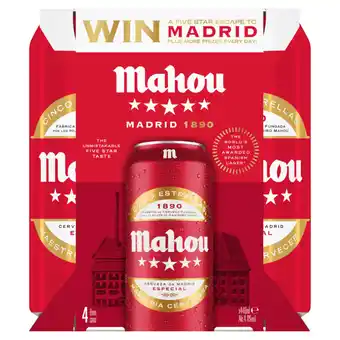 Asda Mahou Beer 4 x 440ml offer