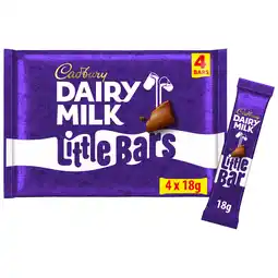 Iceland Cadbury Dairy Milk Little Bars 4 Pack Multipack 72g offer