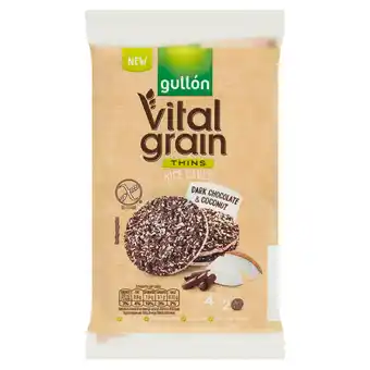 Iceland Gullón Vital Grain Thins Rice Cakes Dark Chocolate & Coconut 4 x 29.4g (117.6g) offer