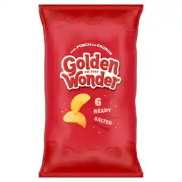 Iceland Golden Wonder Fully Flavoured Ready Salted 6 x 25g offer
