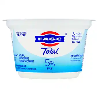 Iceland Fage Total 5% Fat Natural Greek Recipe Strained Yoghurt 150g offer