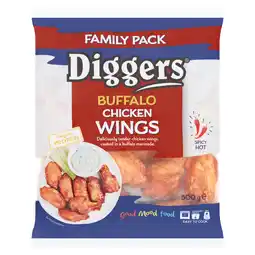 Iceland Diggers Buffalo Chicken Wings Family Pack 500g offer