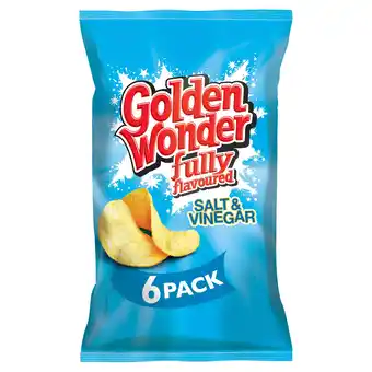 Iceland Golden Wonder Fully Flavoured Salt & Vinegar 6 x 25g offer