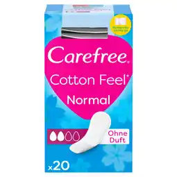 Tesco Carefree Panty Liners Pads Folded Breathable Pack of 20 offer