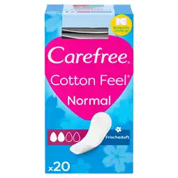 Tesco Carefree Cotton Fresh Scent Pantyliners 20 pack offer