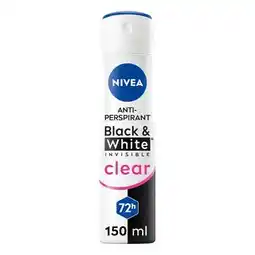 Tesco NIVEA Black & White Original Anti-Perspirant Deodorant Spray 150ml offer