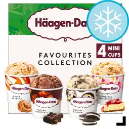 Tesco Haagen-Dazs Favourites Mini Cups Ice Cream Collections 4x95ml offer