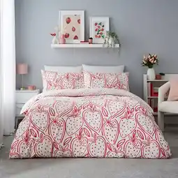 Tesco Silentnight Strawberry Duvet Set Double offer