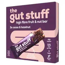 Tesco The Gut Stuff High Fibre Fruit & Nut Bar - Cocoa & Hazelnut 3 x 35g offer