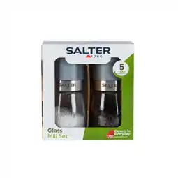 Tesco Salter Grey Glass Mill Set offer