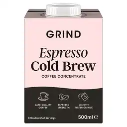 Tesco Grind Espresso Cold Brew Coffee Concentrate 500ml offer