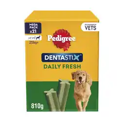 Tesco Pedigree Dentastix Fresh Large Dog Treats 21 Dental Sticks offer