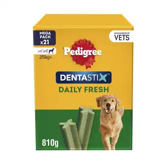 Tesco Pedigree Dentastix Fresh Large Dog Treats 21 Dental Sticks offer