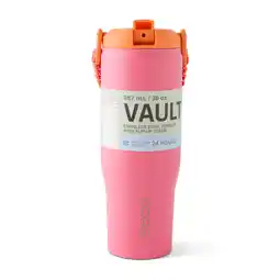 Tesco Core Kitchen Vault Metal Pink Water Bottle 887ml offer