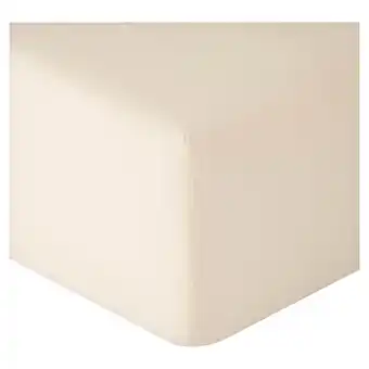 Tesco F&F Home 100% Washed Cotton Ivory Fitted Sheet Super King offer