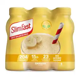 Tesco SlimFast Meal Replacement Shake - Banana Multipack 6 x 325ml offer