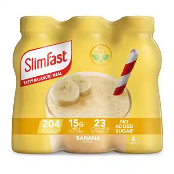 Tesco SlimFast Meal Replacement Shake - Banana Multipack 6 x 325ml offer
