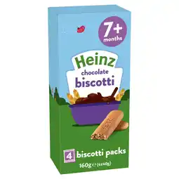 Tesco Heinz Chocolate Biscotti 7m+ 4x40g offer