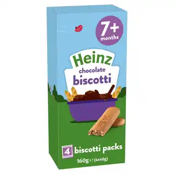 Tesco Heinz Chocolate Biscotti 7m+ 4x40g offer