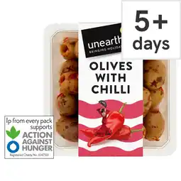 Tesco Unearthed Olives with Chilli 150g offer