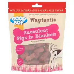 Tesco Good Boy Wagtastic Pigs in Blankets Dog Treats 280g offer