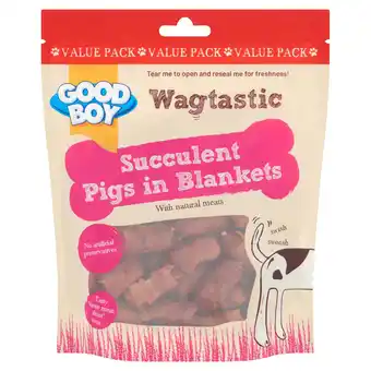 Tesco Good Boy Wagtastic Pigs in Blankets Dog Treats 280g offer