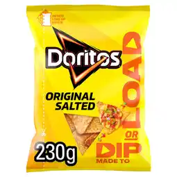 Asda Doritos Dip or Load Salted Tortilla Chips Sharing Crisps 230g offer