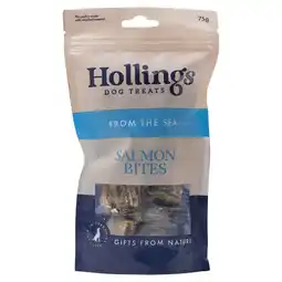 Tesco Hollings Dog Treats Salmon Bites 75g offer