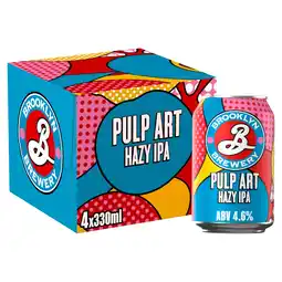 Tesco Brooklyn Brewery Pulp Art Hazy IPA 4.6% Beer Cans 4x330ml offer