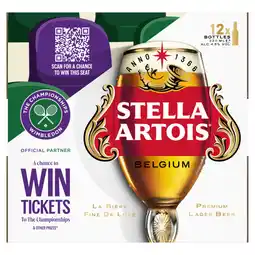 Asda Stella Artois Belgium Premium Lager Beer Bottles 12 x 330ml offer