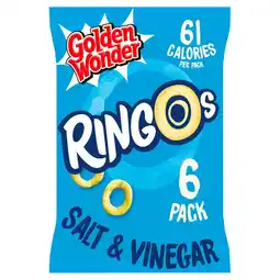 Iceland Golden Wonder Ringos Salt & Vinegar 6 x 12.5g offer